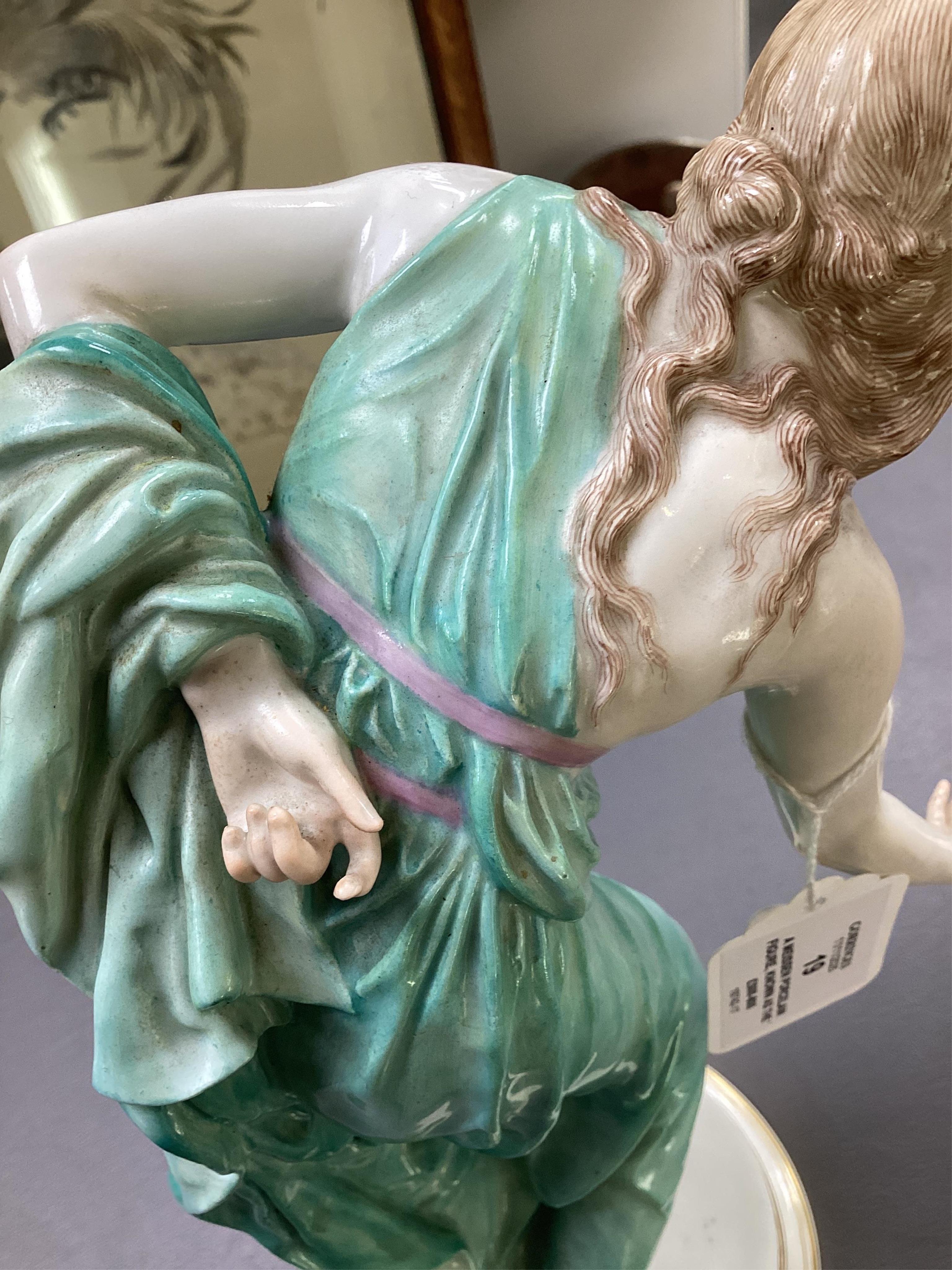 A Meissen porcelain figure, known as the 'Kugelspielerin', circa 1905, modelled by Walter Schott